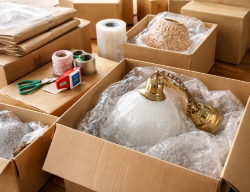 How to prepare fragile light fixtures for transport