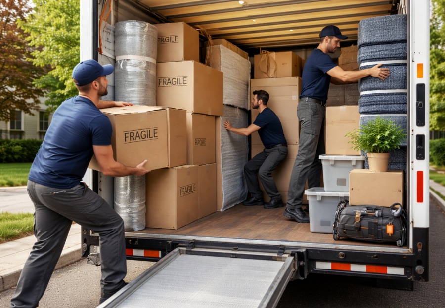 How movers organize truck loading zones